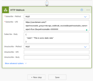 The Microsoft Power Automate HTTP Request trigger