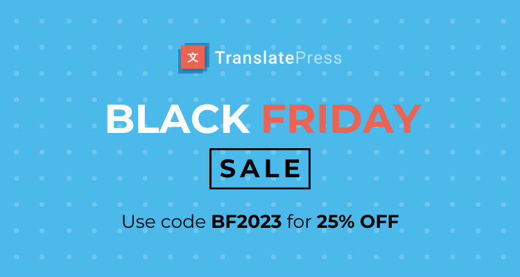 TranslatePress Black Friday deal